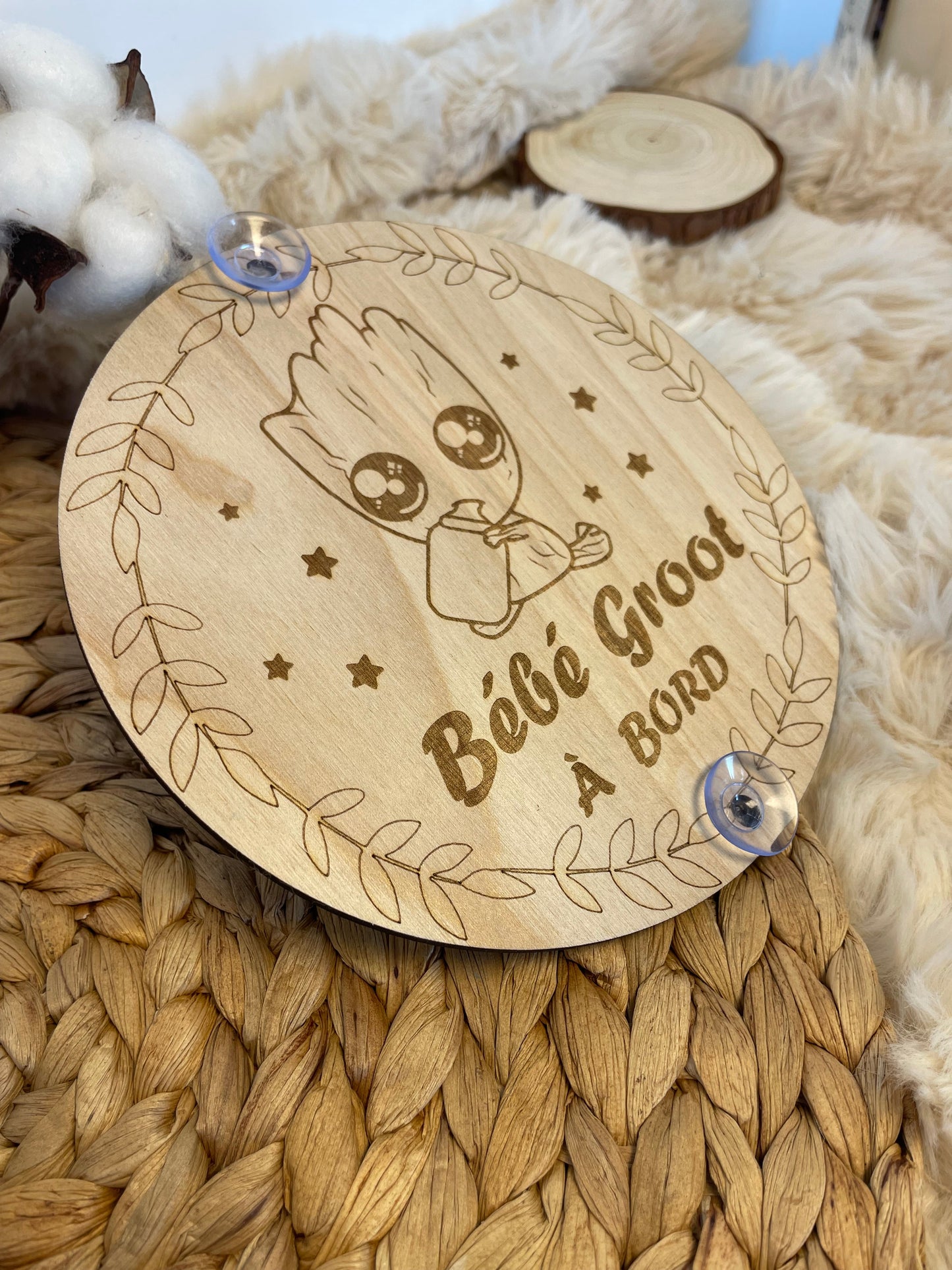 Bébé Groot à bord en bois / Bébé à bord pour voiture Ma boutique