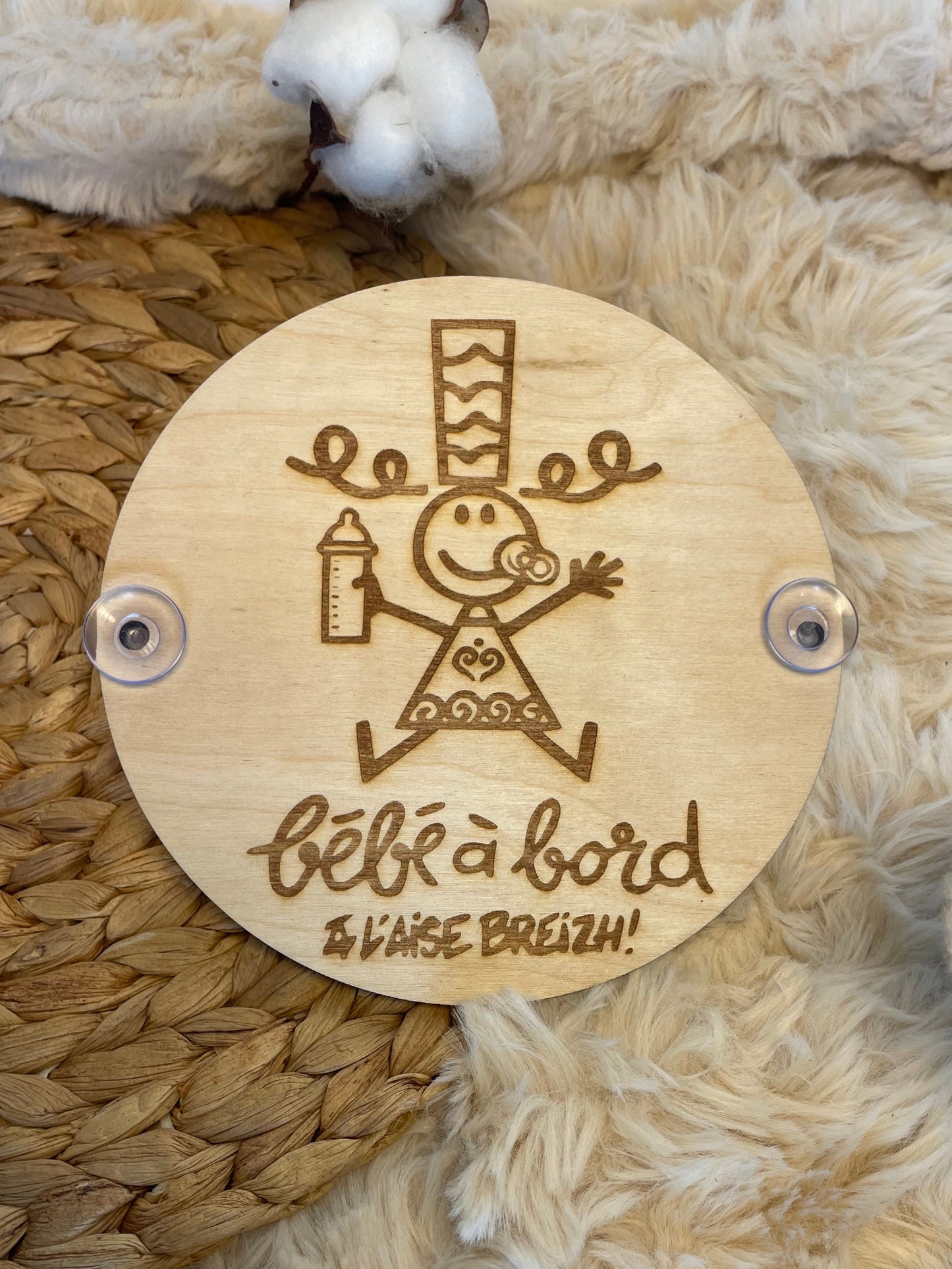 Bébé Breton A l'Aise Breizh / Bébé à bord pour voiture - Cadeau de naissance Ma boutique