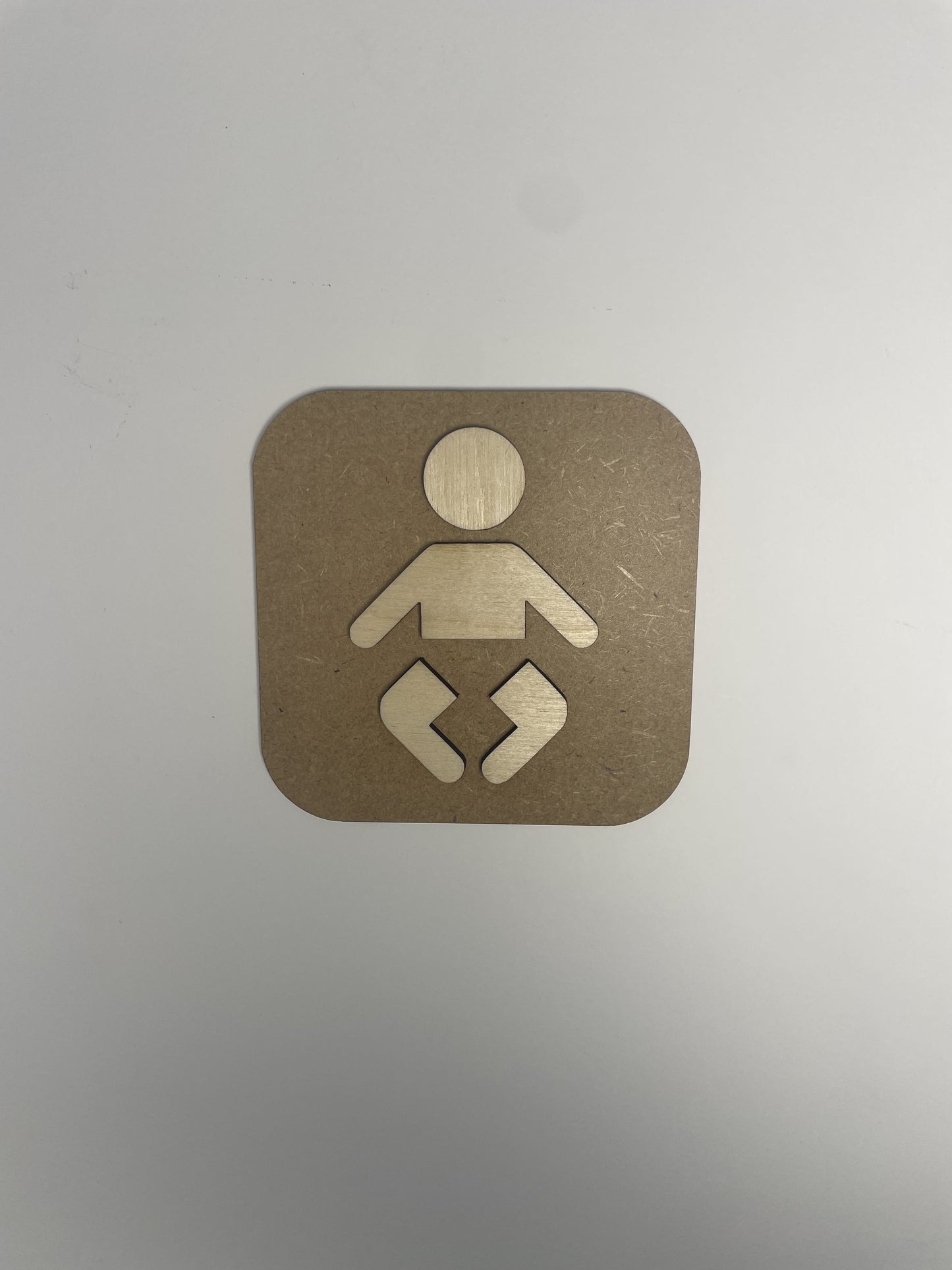 Pictogramme WC Toilettes en bois - Signalétique Panneau de porte Ma boutique