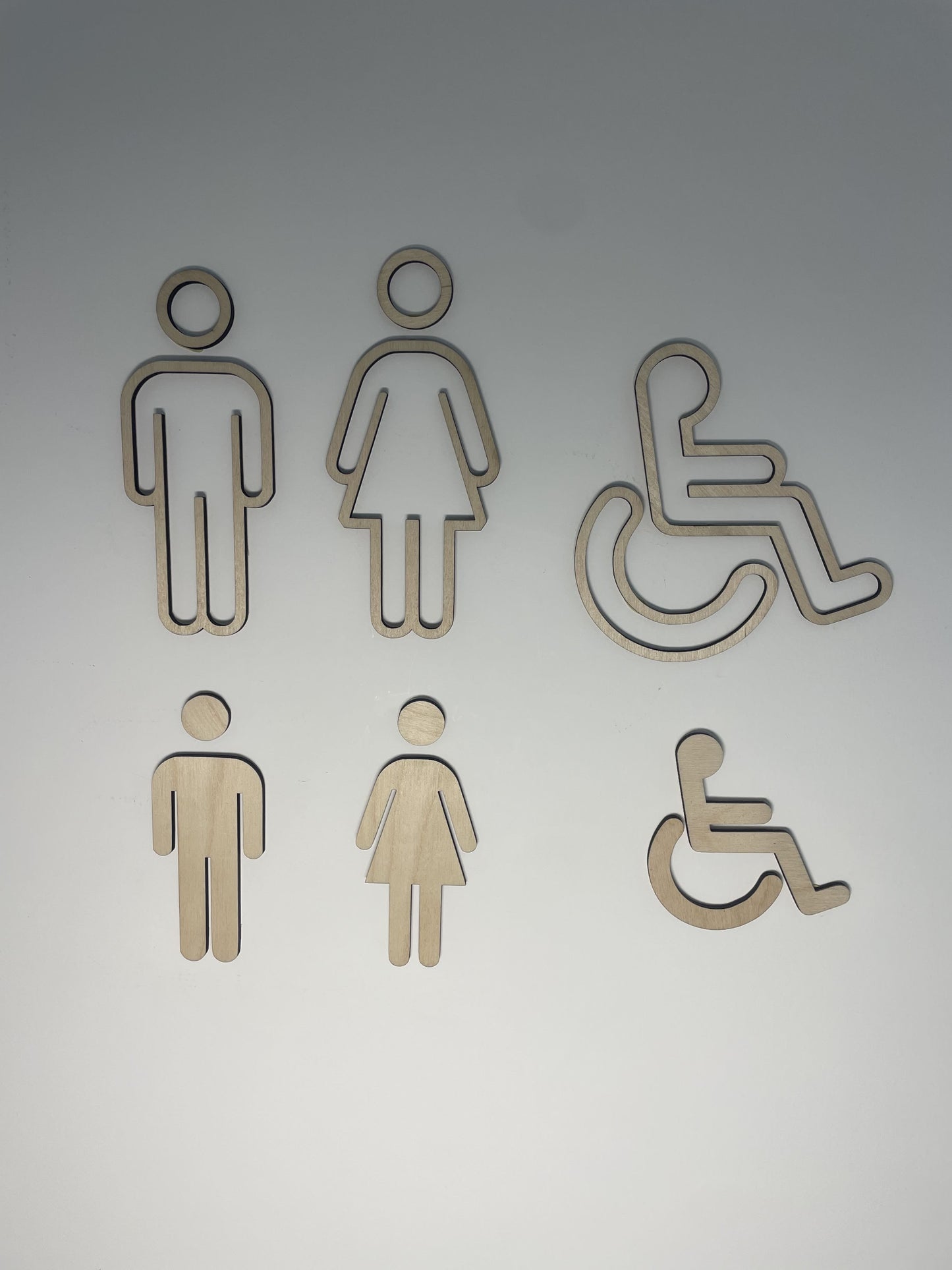 Pictogramme WC Toilettes en bois - Signalétique Panneau de porte (Copie) Ma boutique
