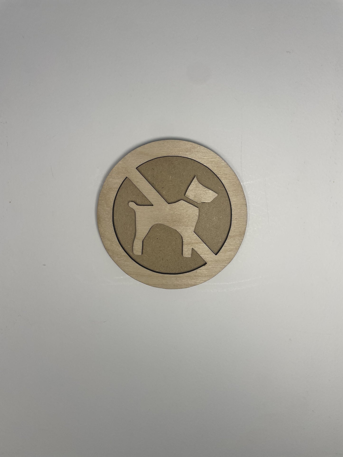 Panneau en Bois Interdit aux chiens - Signalétique Pictogramme en bois interdiction aux animaux Ma boutique