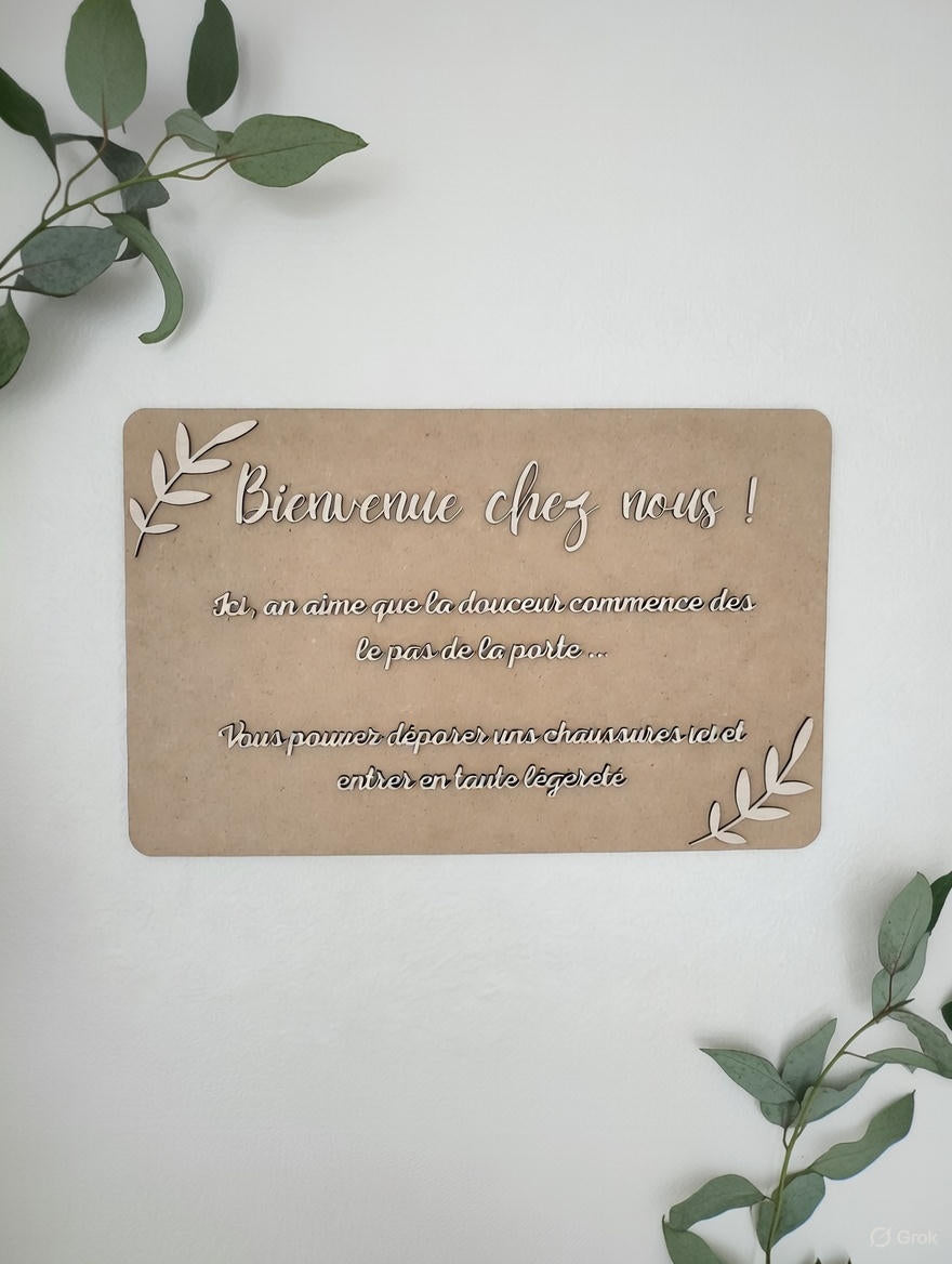 Plaque en Bois avec Logo d’Entreprise personnalisable – Plusieurs formats : Gravure ou Relief