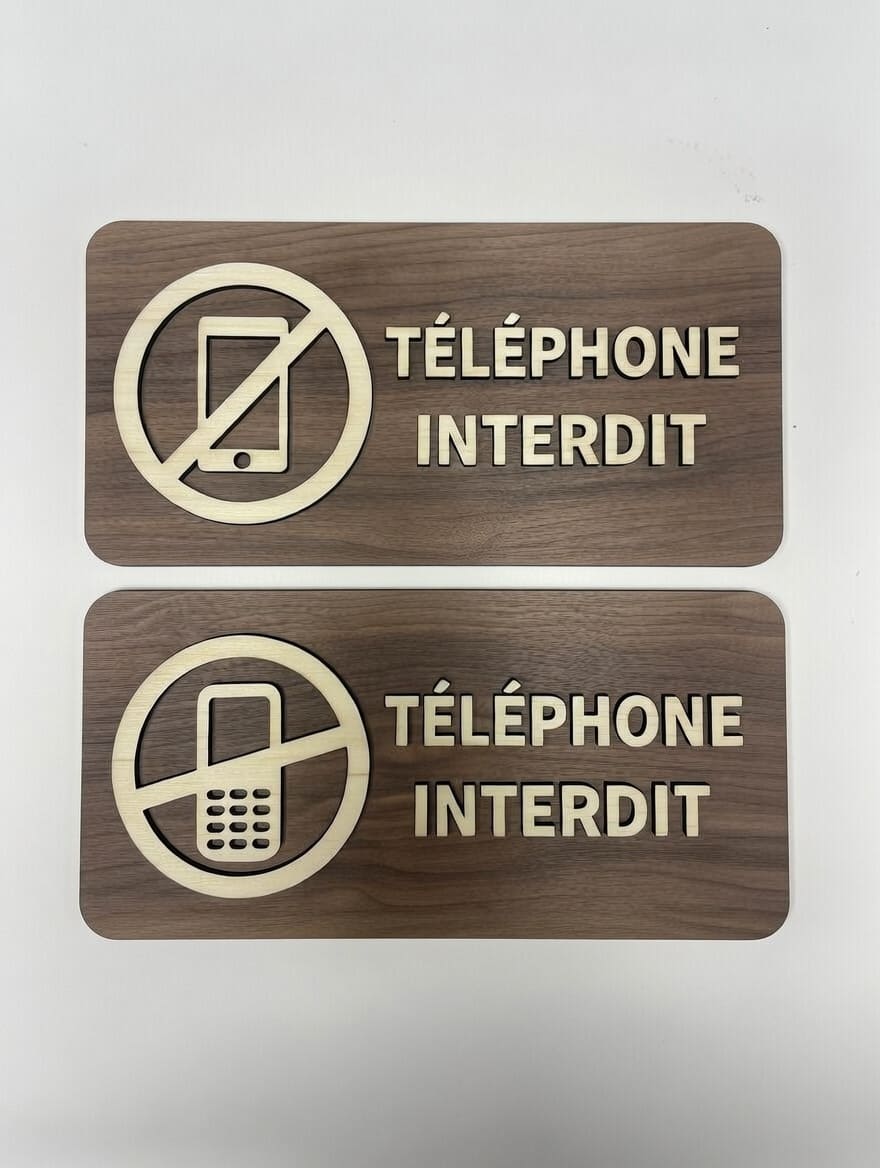 Pictogramme Panneau interdit téléphone - Signalétique Panneau Téléphone portable interdit.