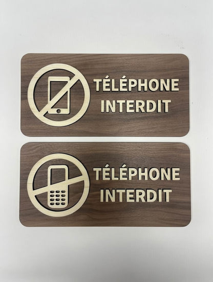 Pictogramme Panneau interdit téléphone - Signalétique Panneau Téléphone portable interdit.