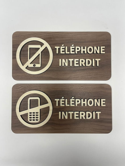 Pictogramme Panneau interdit téléphone - Signalétique Panneau Téléphone portable interdit.