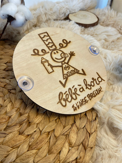 Bébé Breton A l'Aise Breizh / Bébé à bord pour voiture - Cadeau de naissance Ma boutique