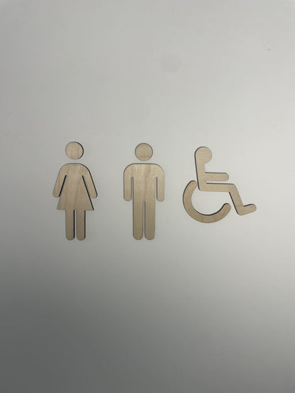 Pictogramme WC Toilettes en bois - Signalétique Panneau de porte (Copie) Ma boutique