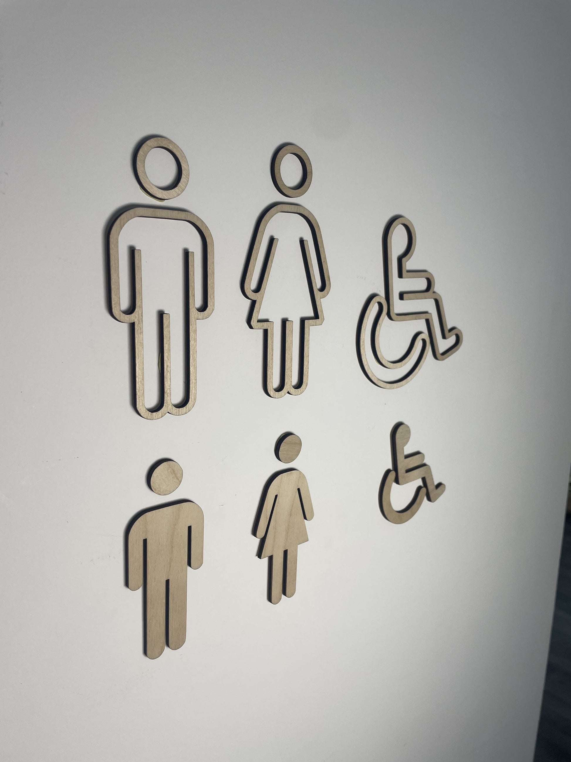 Pictogramme WC Toilettes en bois - Signalétique Panneau de porte (Copie) Ma boutique