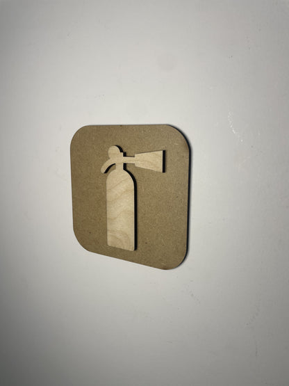 Panneau Extincteur bois - Signalétique Pictogramme en bois Ma boutique