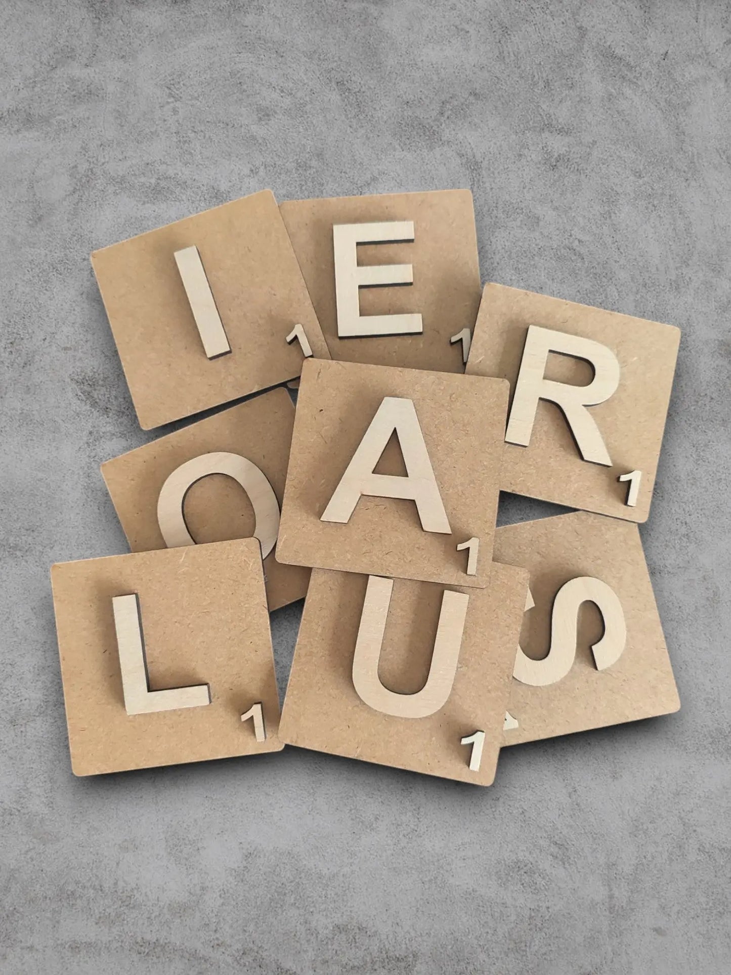Lettres Scrabble 3D bois relief : grosses lettres décoratives en bois XXL Ma boutique
