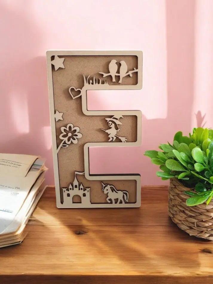 Lettres en bois - Thème Féerique : Prénom en bois pour décoration de chambre, cadeau personnalisé Ma boutique