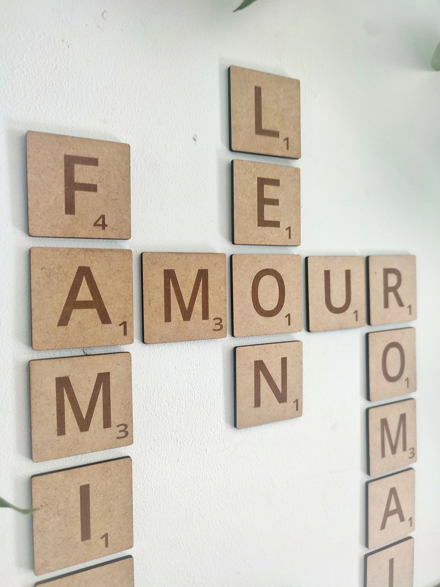 Lettres scrabble en bois - gravure sur bois : grosses lettres décoratives XXL Ma boutique