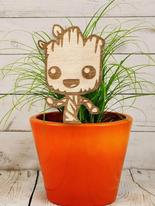 Pic à plante GROOT décoratif en bois pour pot de fleur - Personnage Marvel Gardien de la Galaxy Ma boutique