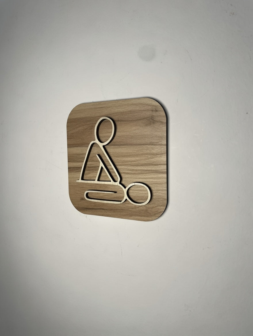 Panneau en bois massage - Signalétique en bois Espace détente / SPA
