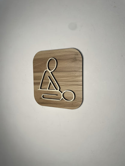 Panneau en bois massage - Signalétique en bois Espace détente / SPA