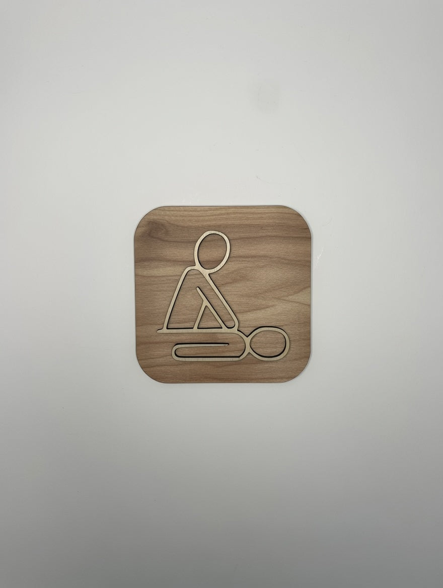 Panneau en bois massage - Signalétique en bois Espace détente / SPA