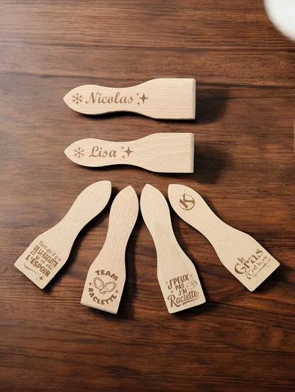 Spatule raclette personnalisée - Gravure sur bois, idée cadeau de noël spatule gravée Ma boutique