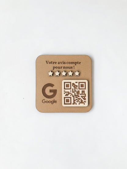 Panneau QR Code à personnaliser : Avis Google, Facebook, Logo Entreprise, avec texte personnalisable