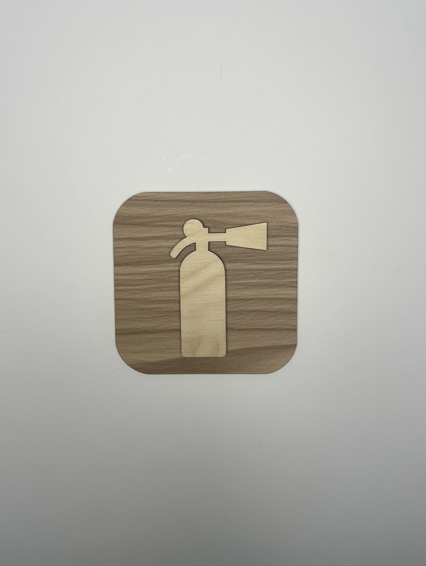 Panneau Extincteur bois - Signalétique Pictogramme en bois