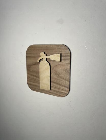Panneau Extincteur bois - Signalétique Pictogramme en bois