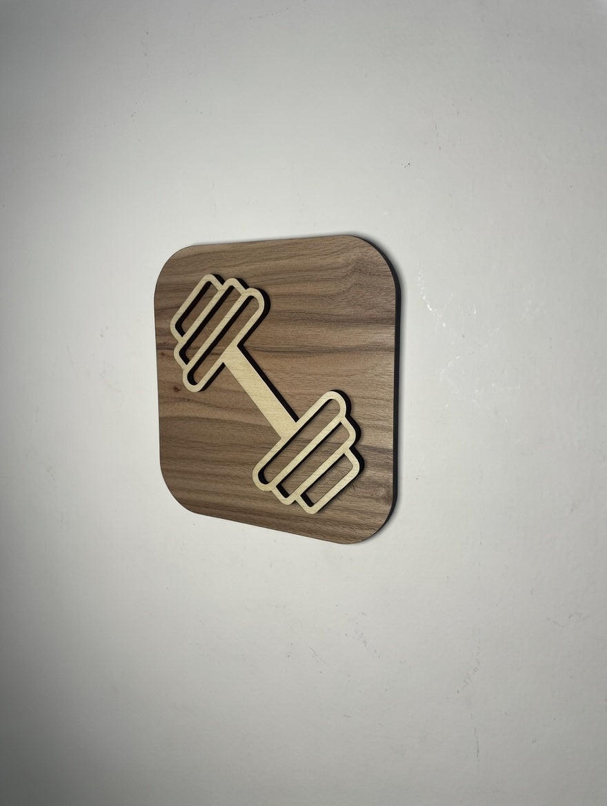 Panneau Salle de musculation - Signalétique plaque de porte salle de sport