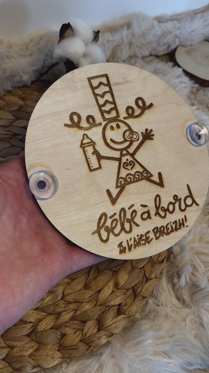 Bébé Breton A l'Aise Breizh / Bébé à bord pour voiture - Cadeau de naissance