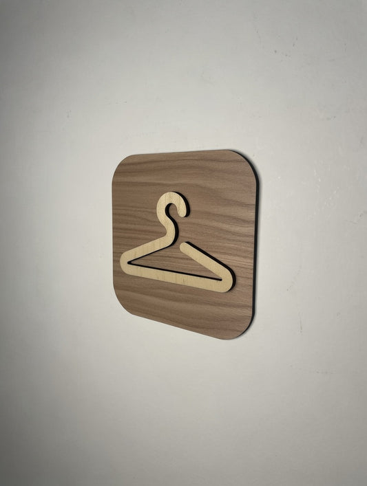 Panneau Vestiaire - Signalétique Plaque de porte en bois indication vestiaire