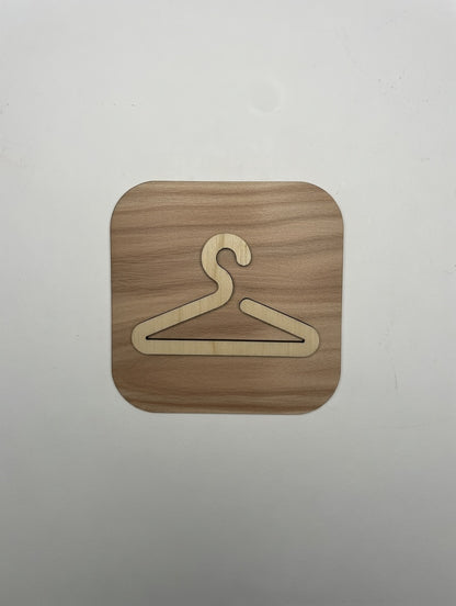 Panneau Vestiaire - Signalétique Plaque de porte en bois indication vestiaire